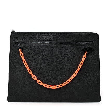 Louis Vuitton Taurillon Monogram Solar Ray A4 Pouch Black 1 of 13