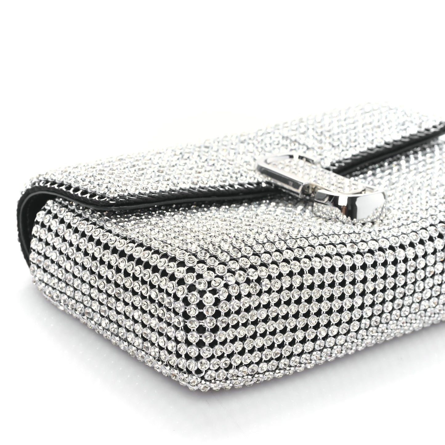 The Rhinestone J Marc Mini Shoulder Bag Silver