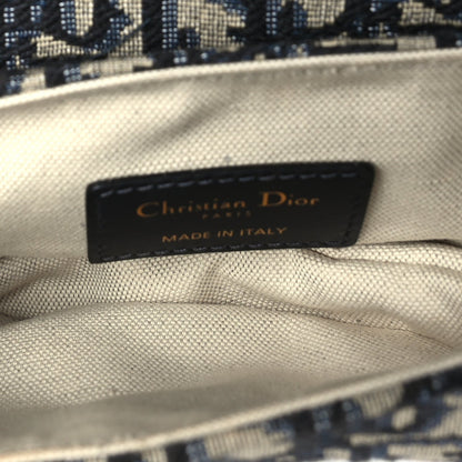 Christian Dior Oblique Mini Saddle Bag Blue 4 of 8