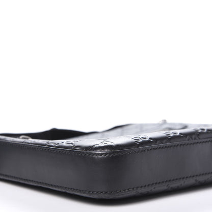 Gucci Guccissima Signature Small Messenger Bag Black 8 of 10