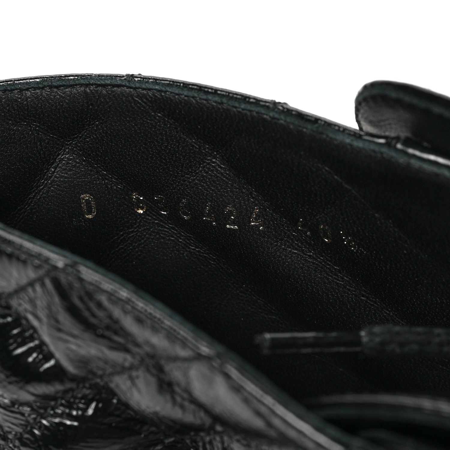 Chanel Shiny Calfskin Quilted Lace Up Combat Boots 40.5 Black 6 of 7