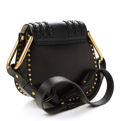 Chloe Calfskin Braided Mini Hudson Shoulder Bag Black 3 of 9