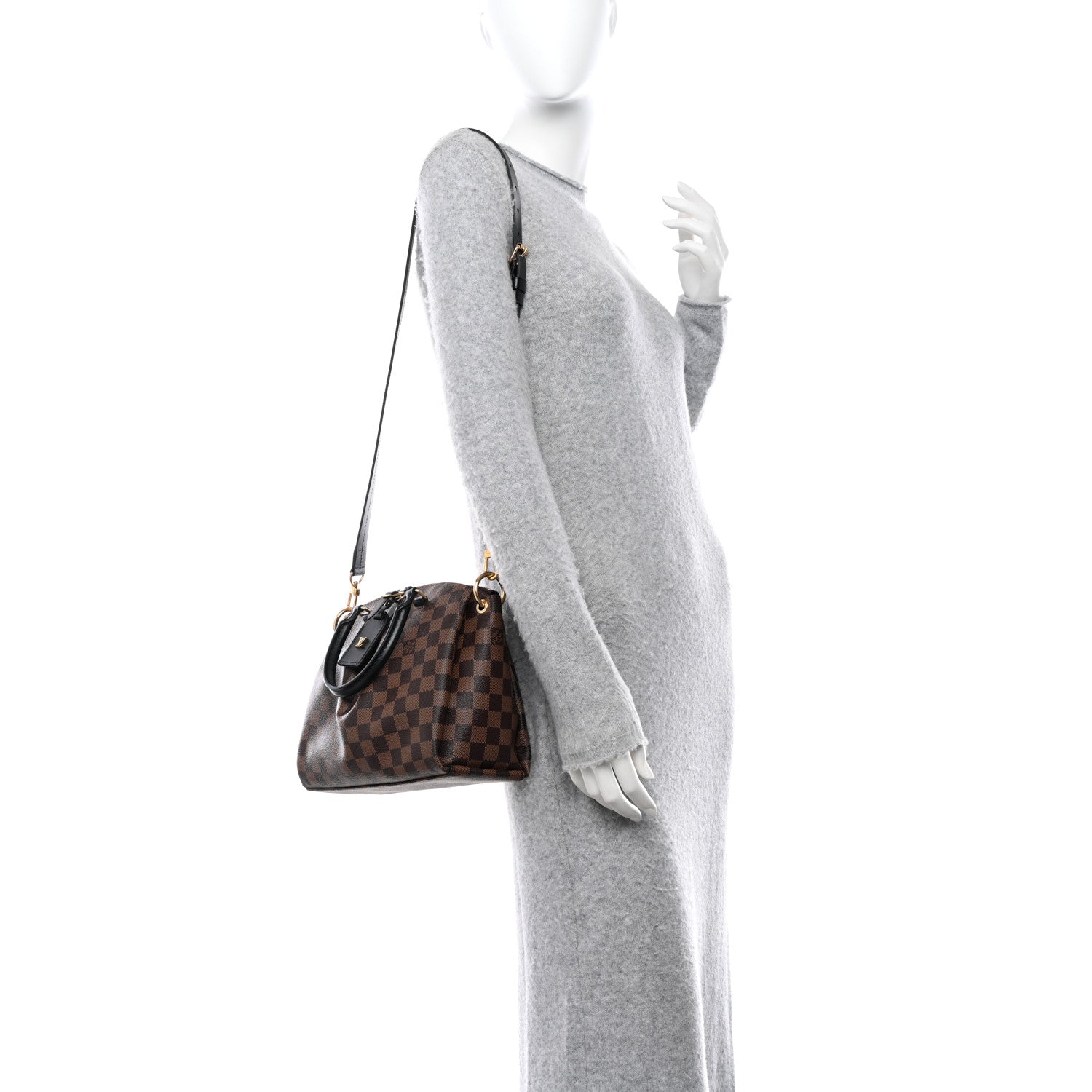 Louis Vuitton LOUIS VUITTON Damier Ebene Odeon Tote PM Black 2 of 10