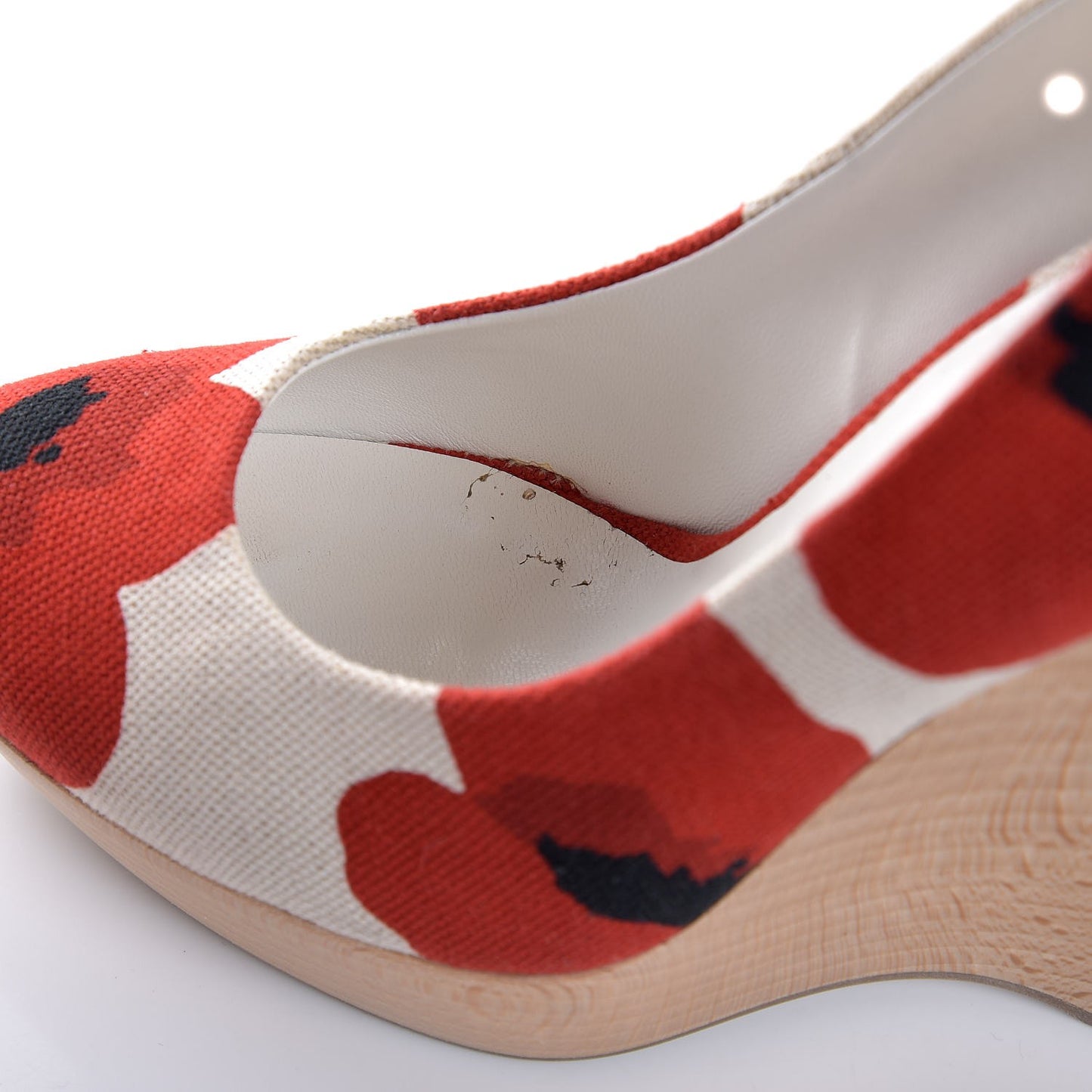 Canvas Printed Maryna 105 Wedges 40 Blanc Poppy