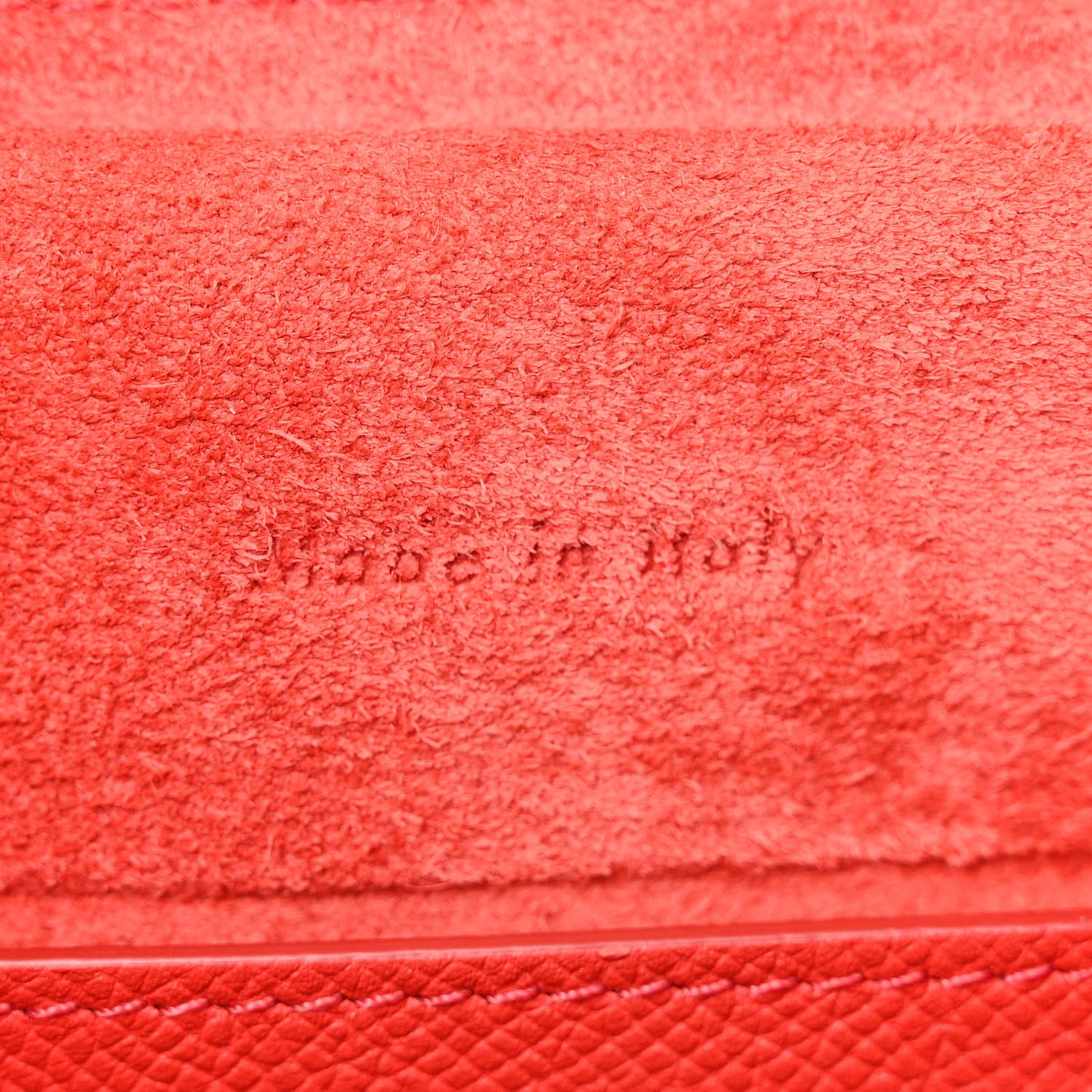 Baby Grained Calfskin Micro Belt Bag Poppy