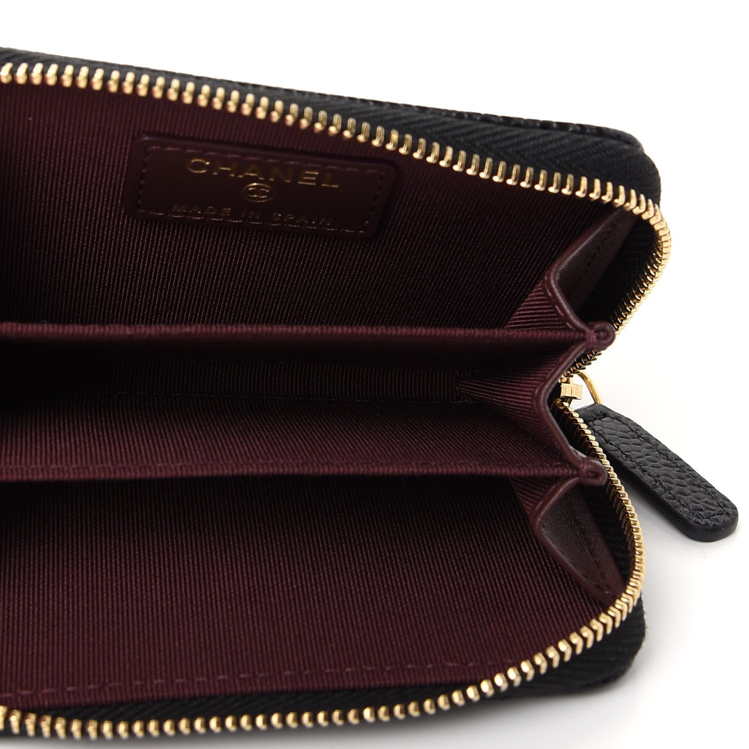 Chanel Caviar Quilted Zip Coin Purse Black 5 of 8