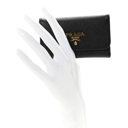 Prada Saffiano Metal 6 Key Holder Black 2 of 6