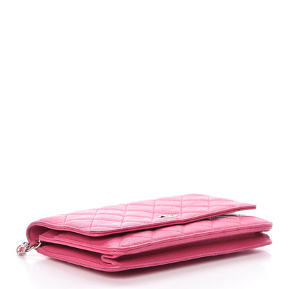 Chanel Caviar Quilted Wallet on Chain WOC Pink 4 of 18