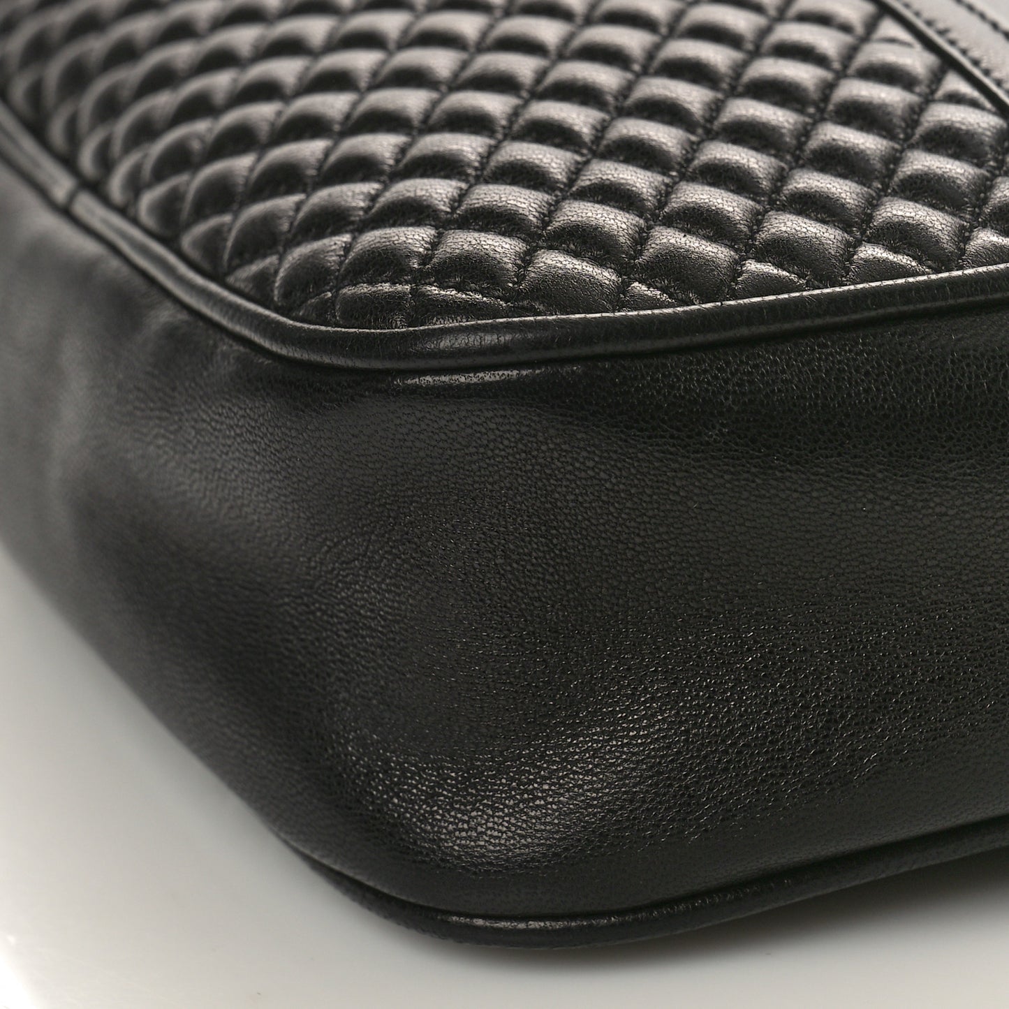 Lambskin Quilted Victoire Camera Bag Black