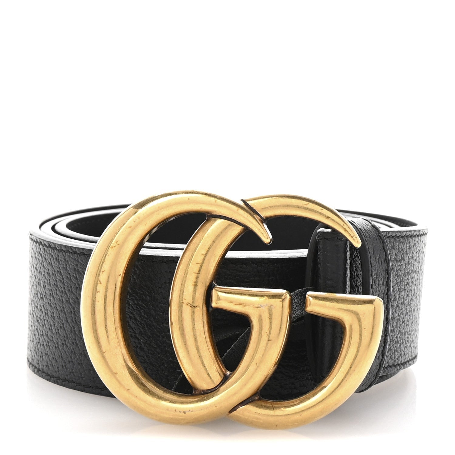 Gucci Textured Calfskin Double G 40mm Belt 85 34 Black 1 of 5