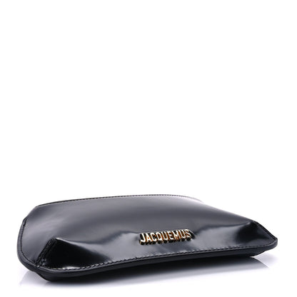 Jacquemus Glazed Calfskin The Small Bisou Chaine Shoulder Bag Black 3 of 8