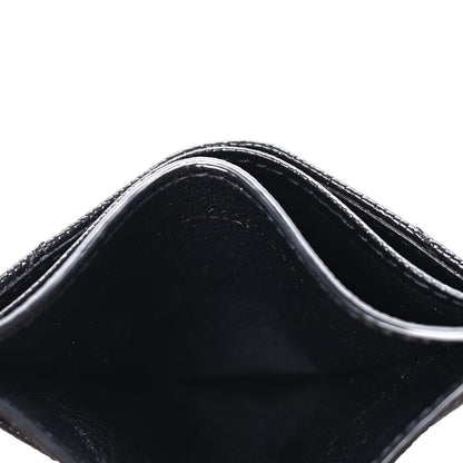 Saint Laurent Grain De Poudre Matelasse Chevron Cassandre Credit Card Case Black 6 of 7