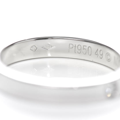 Cartier Platinum Diamond 3mm C De Wedding Band Ring 49 5 4 of 6