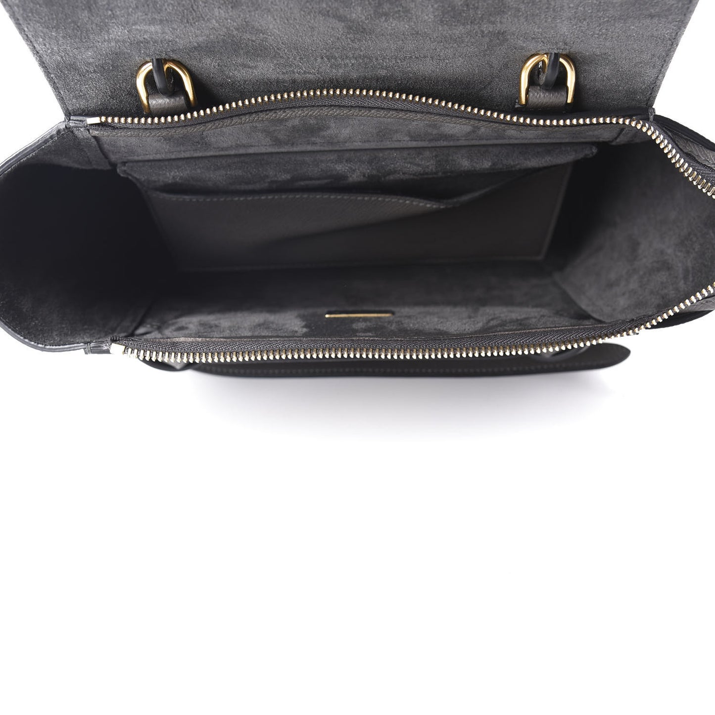 Baby Grained Calfskin Micro Belt Bag Grey