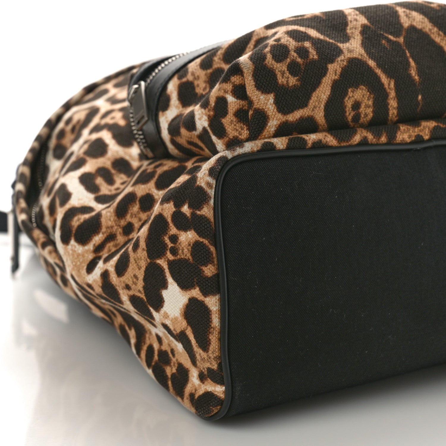 Saint Laurent Canvas Leopard Print City Backpack Light Natural 7 of 10