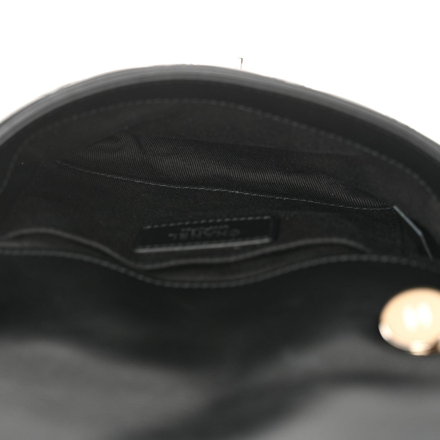Calfskin Quilted CC Uniform Flap Belt Bag Black