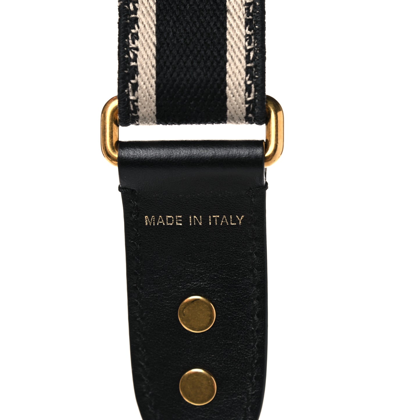 Canvas Embroidered Shoulder Strap Black