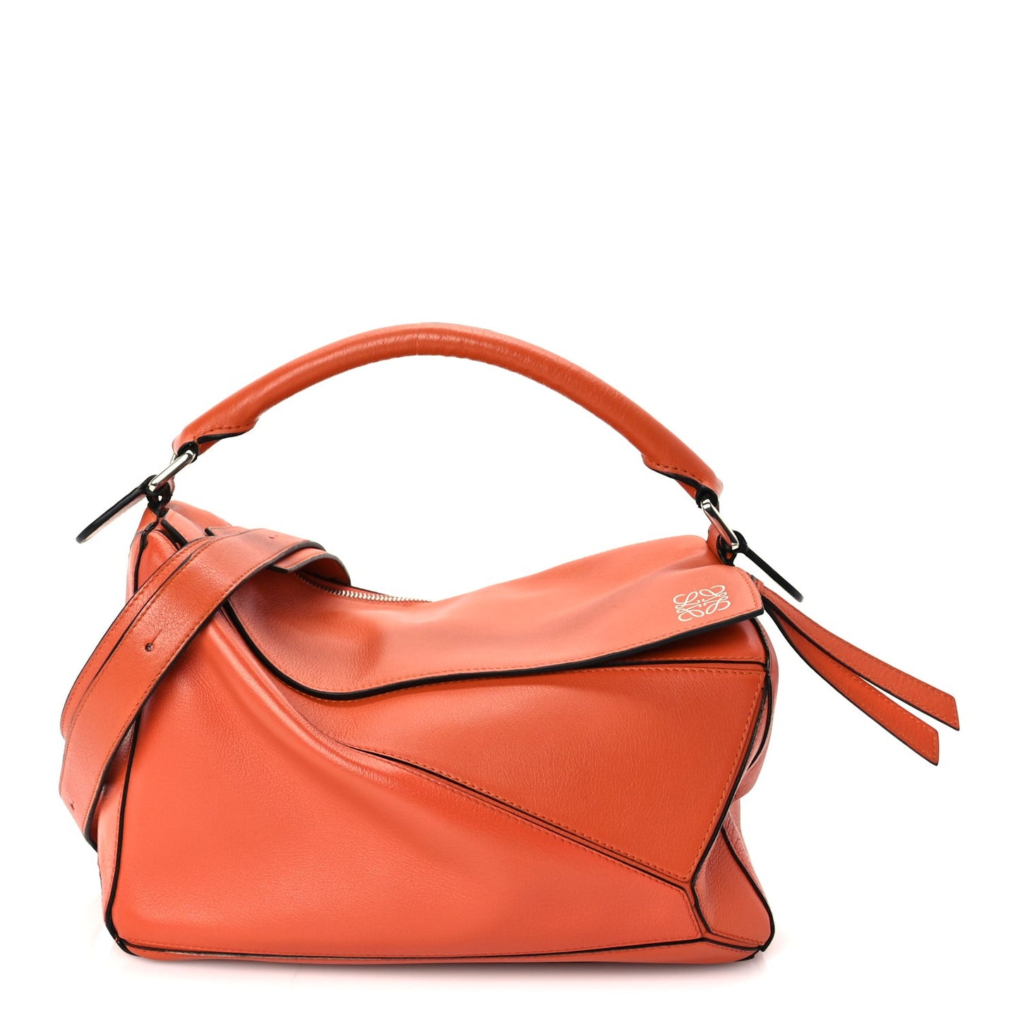 Calfskin Medium Puzzle Bag Orange