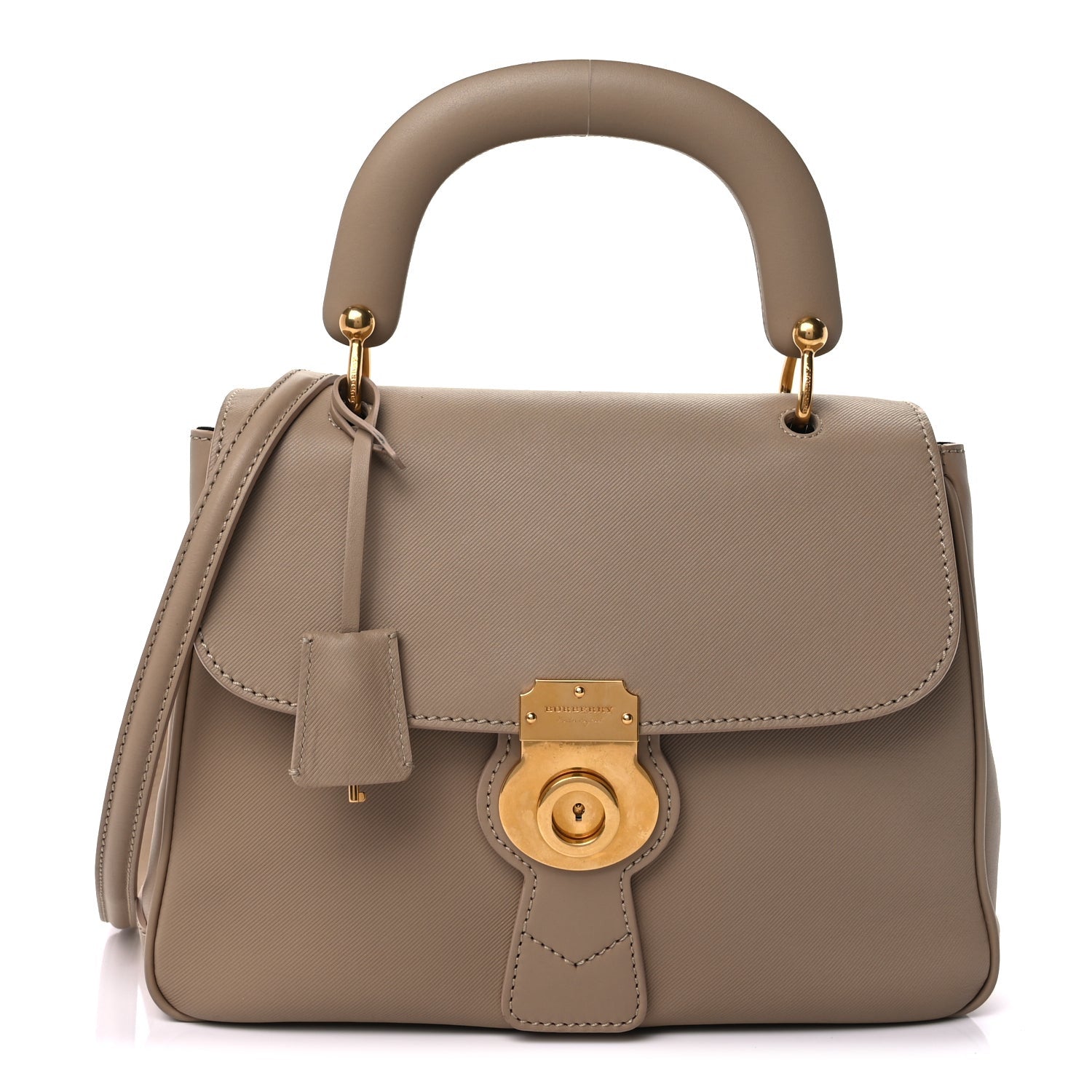 Burberry Trench Calfskin Medium DK88 Top Handle Bag Honey 1 of 7