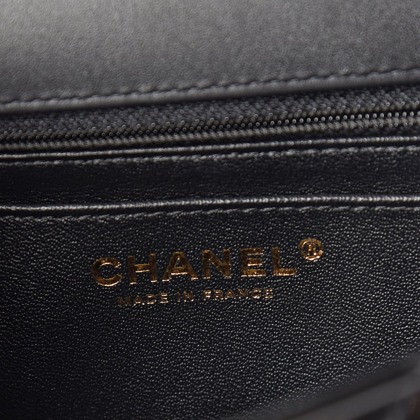 Patent Calfskin Quilted Mini Rectangular Flap Black