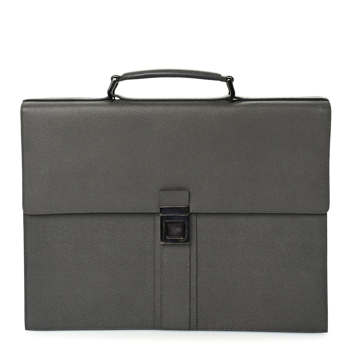 London Calfskin Blackford Briefcase Grey