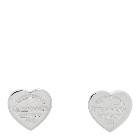 Sterling Silver Mini Return to Tiffany Heart Tag Earrings