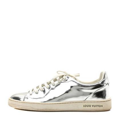 Louis Vuitton Metallic Calfskin Frontrow Sneakers 36.5 Silver 1 of 9