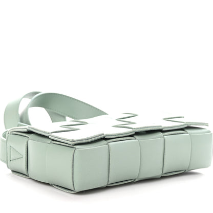 Bottega Veneta Lambskin Maxi Intreccio Small Cassette Crossbody Bag New Sauge 4 of 9