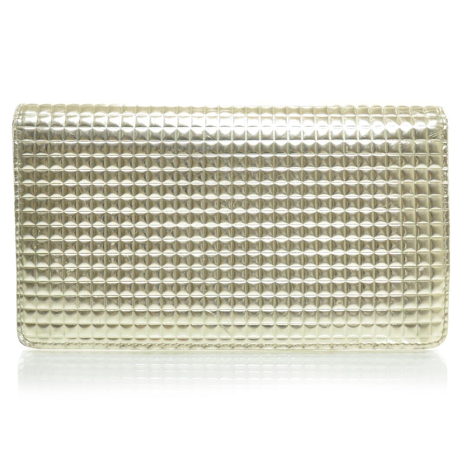 Leather Large CC Wallet Metallic Gold