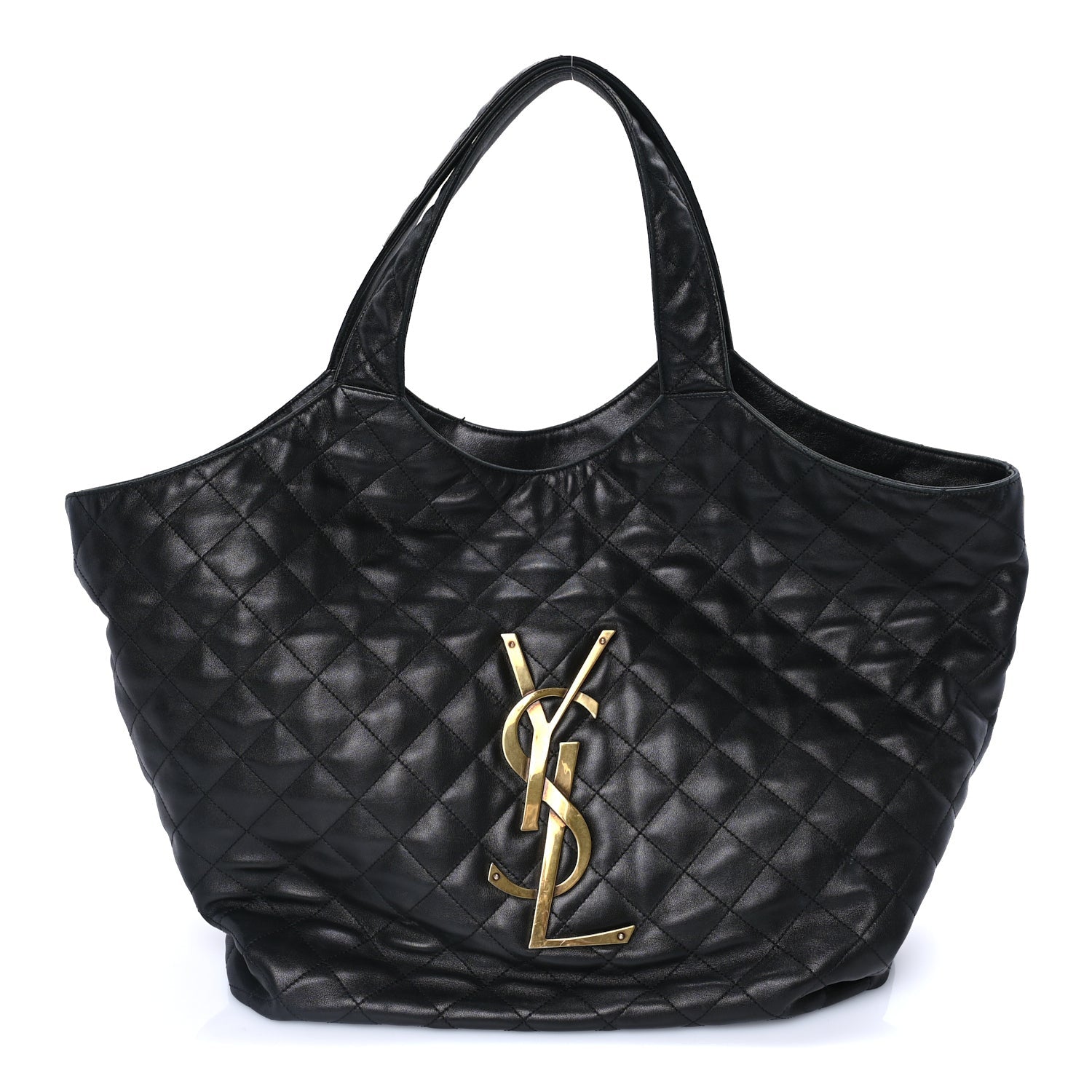 Saint Laurent Lambskin Quilted Maxi Icare Shopping Tote Black 1 of 7