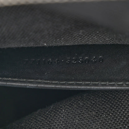 Gucci GG Supreme Monogram Calfskin Web Sling Backpack Black Grey 7 of 10