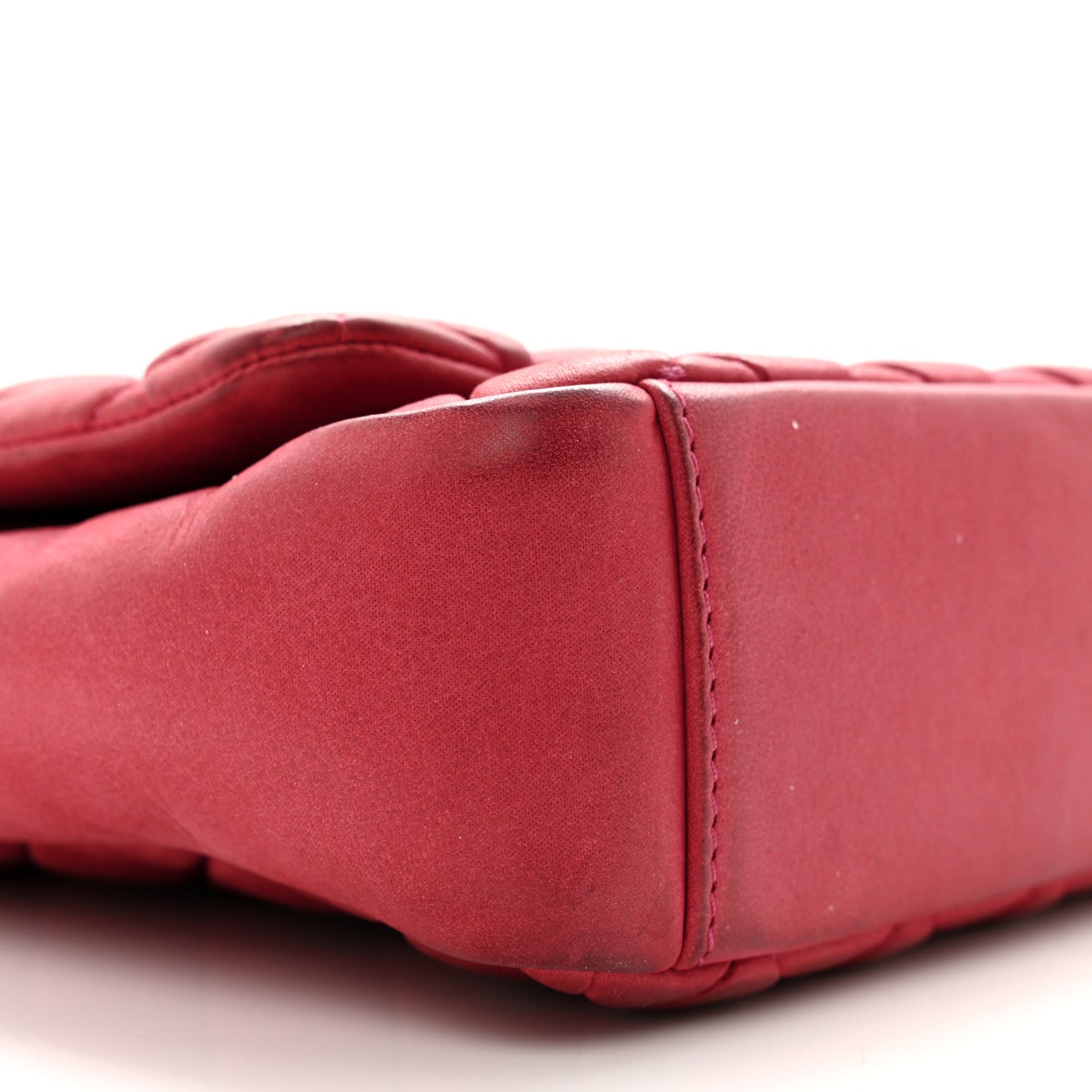 Chanel Iridescent Calfskin Small New Bubble Quilt Flap Fuchsia 9 of 16