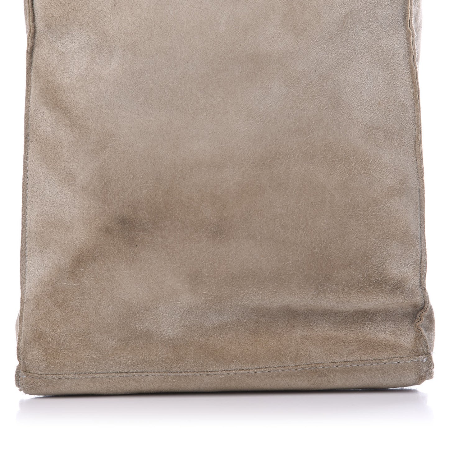 Suede Mini Fringe Tote Beige