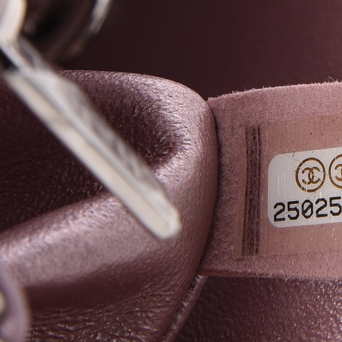 Metallic Calfskin Quilted Mini Rectangular Flap Pink