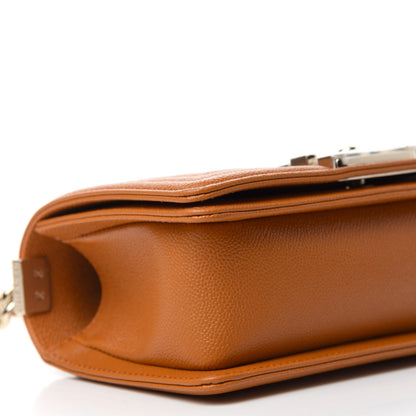 Chanel Caviar Quilted Small Boy Flap Light Brown 9 of 11