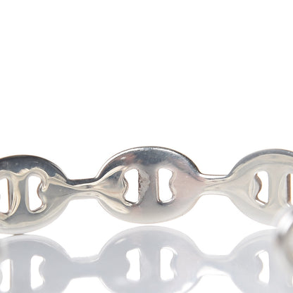 Hermes Sterling Silver MM Chaine d'Ancre Enchainee Cuff Bracelet LG 8 of 11