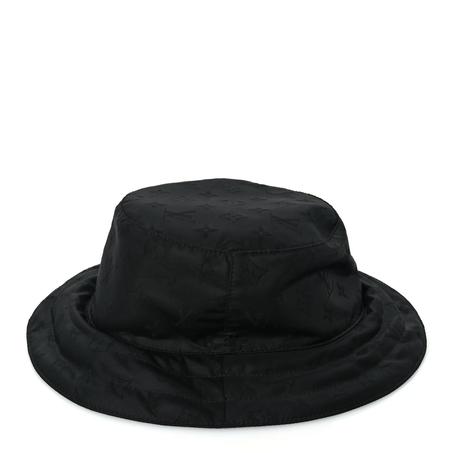 Nylon Monogram Reversible Rain Bucket Hat L Black