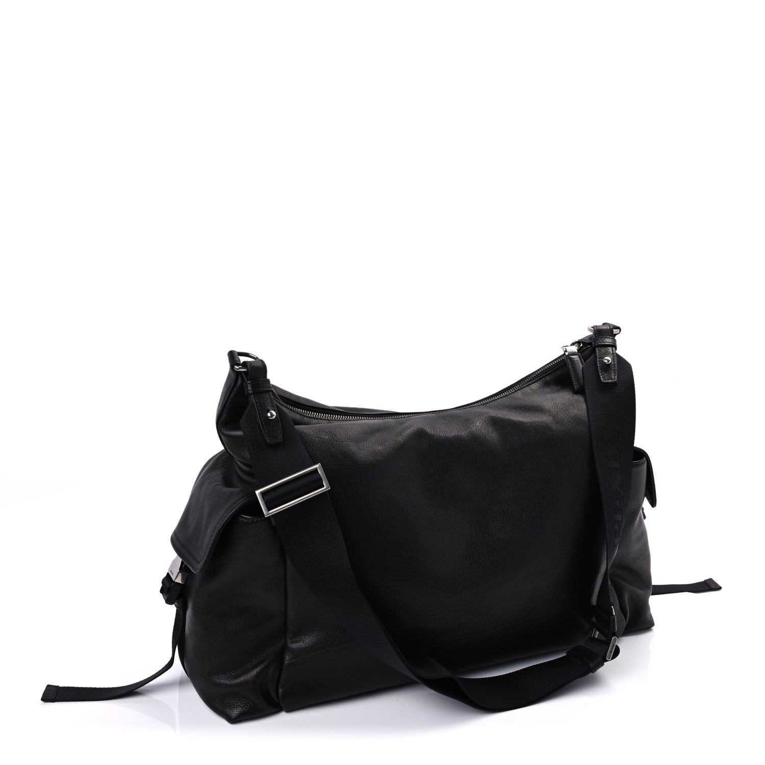 Prada Bufalo Explore Shoulder Bag Black 2 of 7