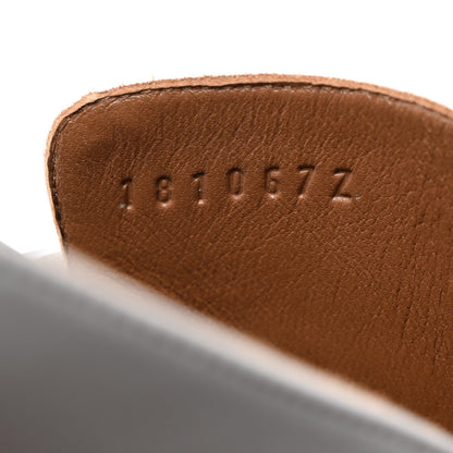 Hermes Goatskin Rivoli Mules 36.5 White 8 of 9