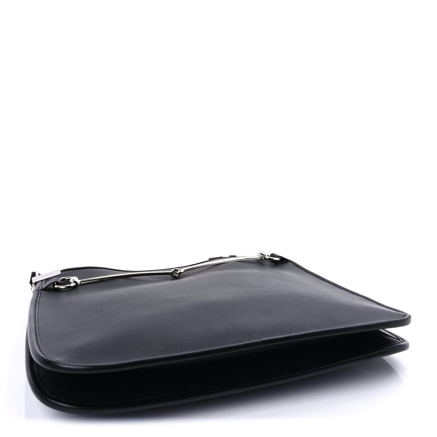 Gucci Calfskin Horsebit Slim Shoulder Bag  Black 3 of 8
