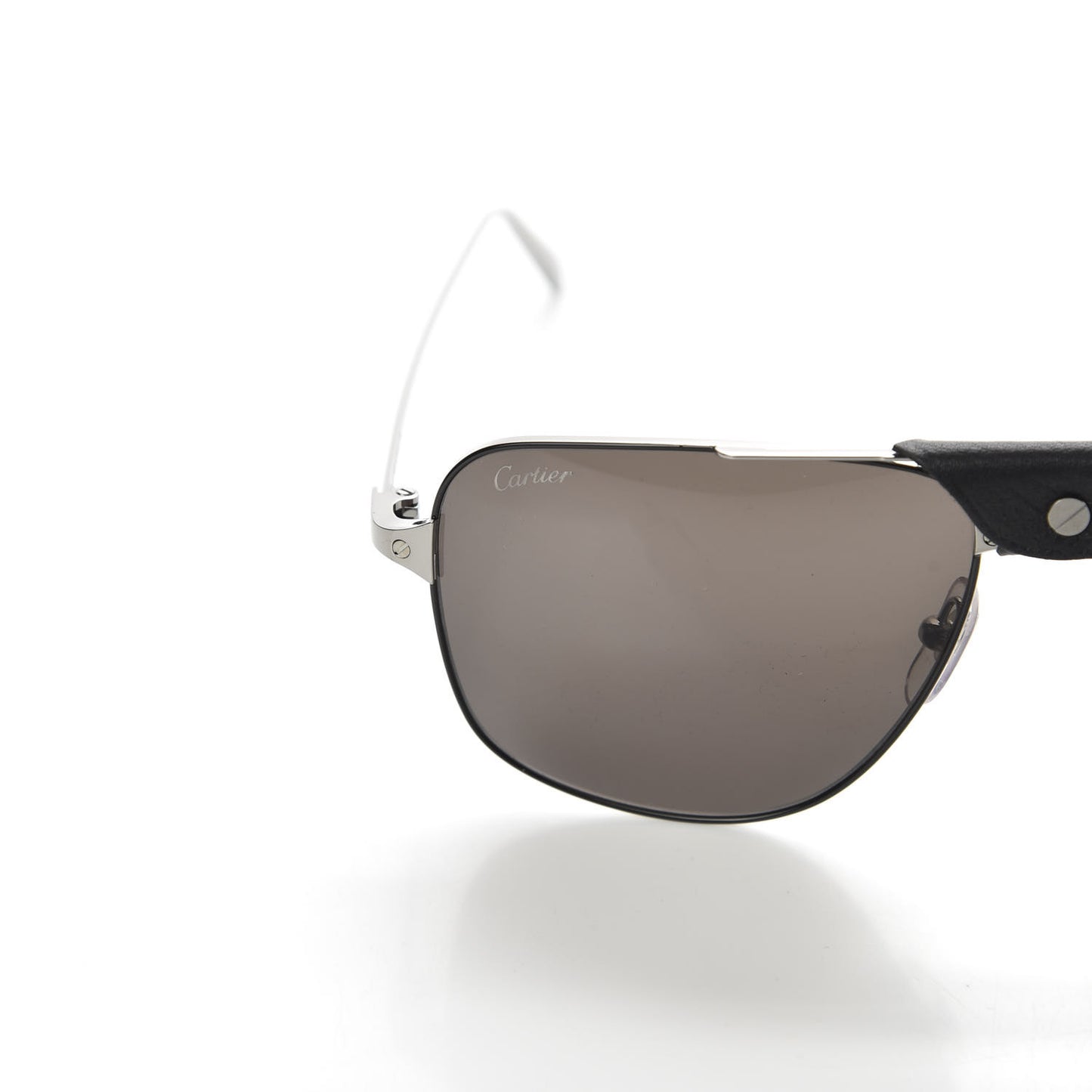 Ruthenium Santos De Aviator Sunglasses Grey