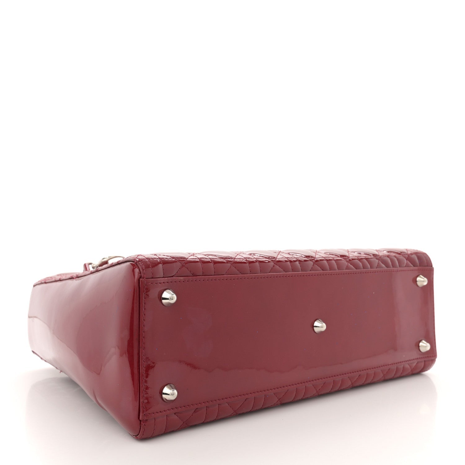 Christian Dior Patent Cannage Large Lady Dior Red 4 of 7