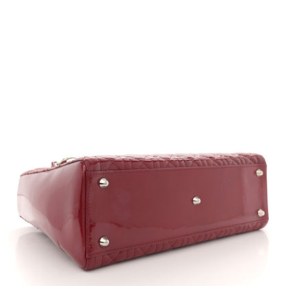 Christian Dior Patent Cannage Large Lady Dior Red 4 of 7