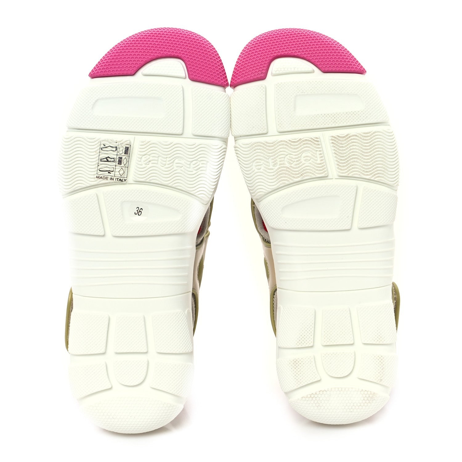 Gucci Mesh Fabric Tinsel Sport Sandals 36 Loess Sand Box Pink 6 of 7