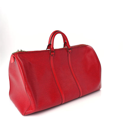 Louis Vuitton Keepall Epi 55 Castillan Red 2 of 8
