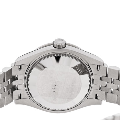 Rolex Stainless Steel 18K White Gold Diamond Bezel 31mm Oyster Perpetual Datejust Watch Silver 278384RBR 4 of 5