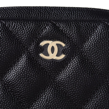 Chanel Caviar Quilted Small Curvy Pouch Cosmetic Case Black 4 of 4