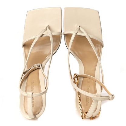 Bottega Veneta Lambskin Stretch Chain Strap 90mm Sandals 39 Sea Salt 6 of 9