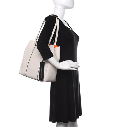 Marc Jacobs Grained Calfskin The Tag Tote White 2 of 9