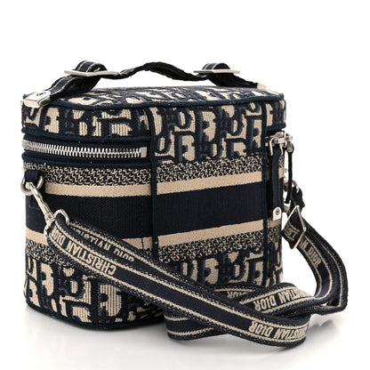 Christian Dior Oblique Small Diortravel Vanity Case With Shoulder Strap Blue 3 of 9